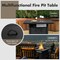 Propane Fire Pit Table 28 Inch 50000 BTU Outdoor Gas Fire Table With Lid And Ignition Patio Heater Black